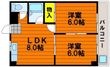 写真：メゾンフルールⅠ3階の間取図