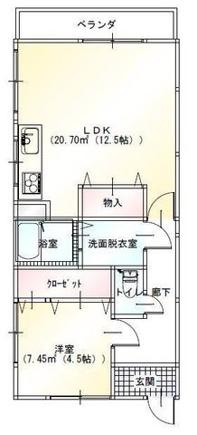 拡大写真：第一コーポ　 3階302の間取り
