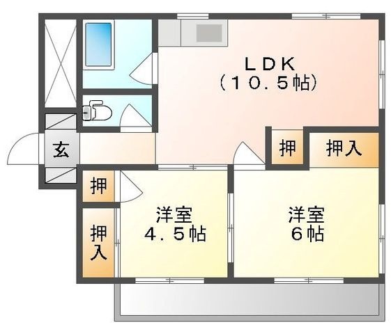 拡大写真：シエル神田 3階302の間取り