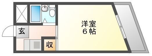 拡大写真:クマガイマンション 2階201の間取り