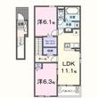 グランテージ和気Bの間取図