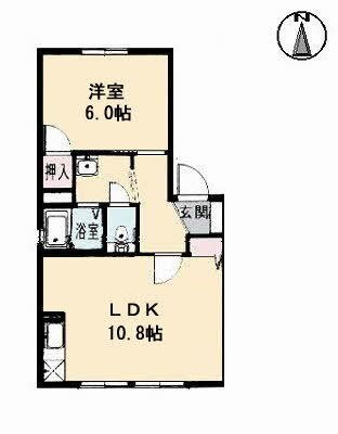 拡大写真：グレースタウン　Ａ棟 1階202の間取り