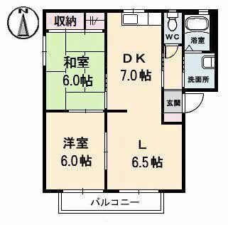 拡大写真:エスティー新福 C棟 2階202の間取り