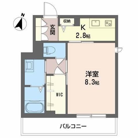 拡大写真:リガーレ中井 3階305の間取り