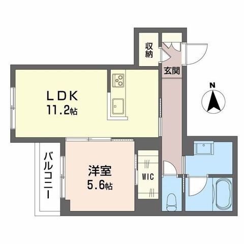 拡大写真:アメリス 3階302の間取り