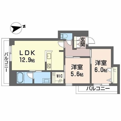 拡大写真:スターヒルズ 2階205の間取り