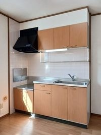 コンパクトなキッチンで掃除もラクラク