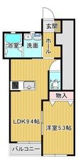 シェルメール庭瀬の間取図