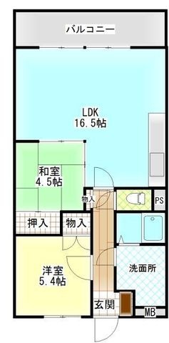 拡大写真:ネクスト倉田 西館 7階705の間取り
