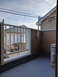 外からの目が気にならないバルコニーで洗濯物が干せます