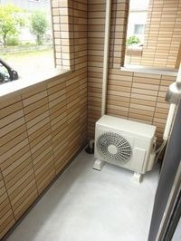 外からの目が気にならないバルコニーで洗濯物が干せます