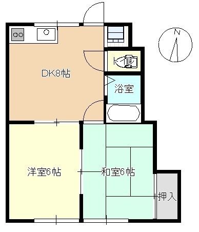 拡大写真:コーポリラ 2階203の間取り