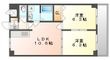 写真：サニーヒルズ大福4階の間取図