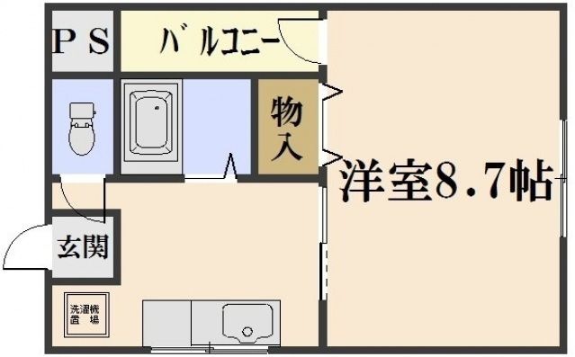 拡大写真:メゾン稲田 3階302の間取り