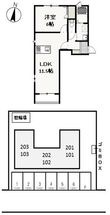 フェリーク庭瀬の間取図
