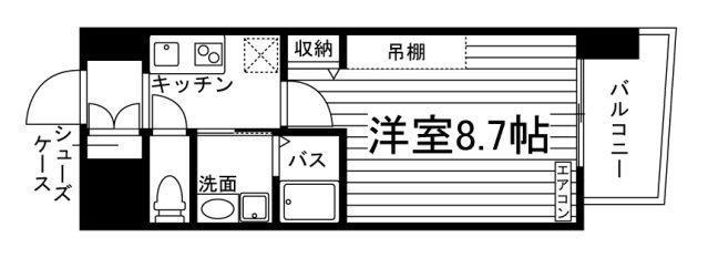 拡大写真：フォレスタ岡山医大前　 10階1008の間取り