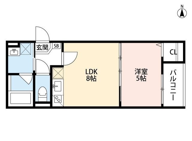 拡大写真:クラスティーネ若江西 2階203の間取り