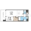 セレニテ阿波座ミラクの間取図