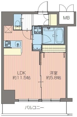 拡大写真:ORSUS新大阪 9階902の間取り