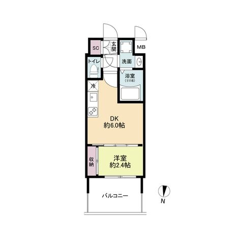 拡大写真:セレニテ新大阪ミラク弐番館 7階705の間取り