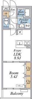 リブリ品川区南品川の間取図