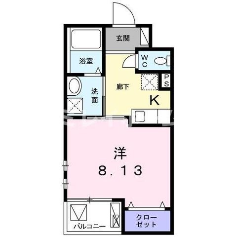 拡大写真:トゥーレン コティ 4階404の間取り