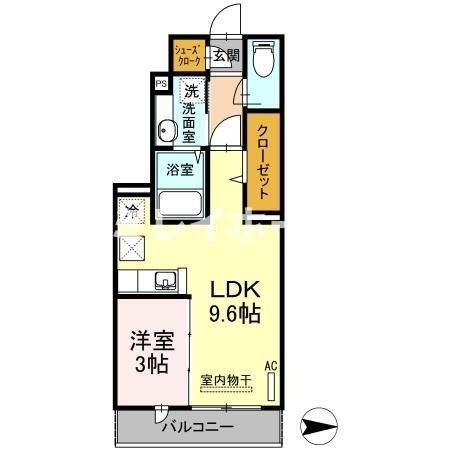 拡大写真:Hogar Ca’lido 1階102の間取り