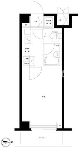 拡大写真:ルーブル蒲田六番館 3階307の間取り