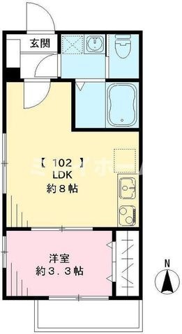 拡大写真:サクラーレ大森西 1階102の間取り