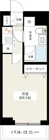 拡大写真:ARCOBALENO HANEDA 4階401の間取り
