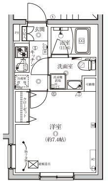 拡大写真:VERXEED STAIR Omorikita 5階501の間取り