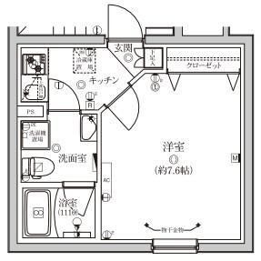 拡大写真:VERXEED STAIR Omorikita 4階402の間取り