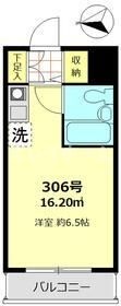 拡大写真：エクセレント蒲田 3階306の間取り