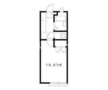 拡大写真:BROWNHOMES 2階205の間取り