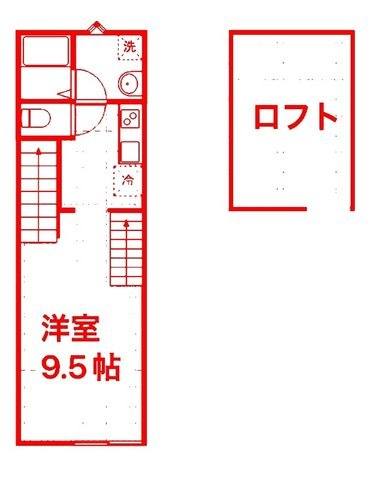 拡大写真:鎌倉市岩瀬 2階203の間取り