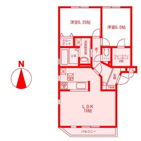 拡大写真:大和市深見西2丁目 1階101の間取り