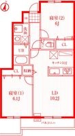 横浜市戸塚区戸塚町の間取図