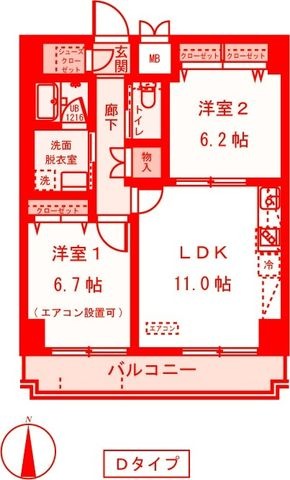 拡大写真:横浜市戸塚区品濃町 9階906の間取り
