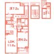 藤沢市長後の間取図