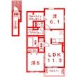 写真:藤沢市石川3丁目 2階201の間取図