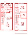 大和市西鶴間6丁目の間取図