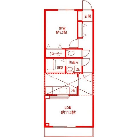 拡大写真:横浜市戸塚区矢部町 2階205の間取り
