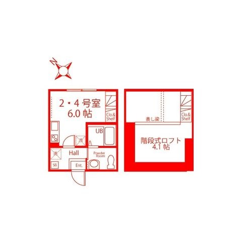 拡大写真:横浜市戸塚区戸塚町 2階202の間取り