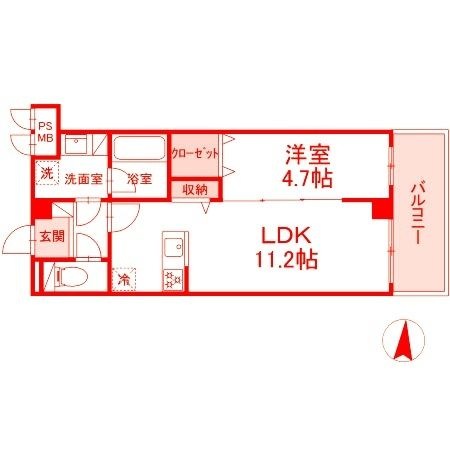 拡大写真:藤沢市羽鳥1丁目 3階302の間取り