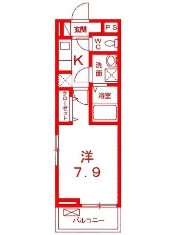 拡大写真：藤沢市鵠沼神明４丁目 1階103の間取り
