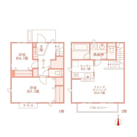 拡大写真:茅ヶ崎市東海岸南3丁目 1階B1の間取り