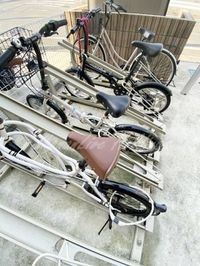 整備されたラック付き駐輪場♪