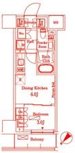 パークアクシス横浜伊勢佐木町通りの間取図