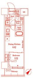 パークアクシス横浜伊勢佐木町通りの間取図