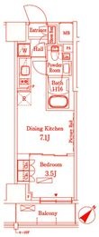 パークアクシス横浜伊勢佐木町通りの間取図